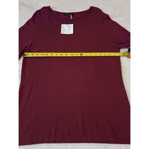 Orly Holiday Sweater Women Large Burgundy Wine Ladies Sparkle Accent Christmas - Picture 4 of 7